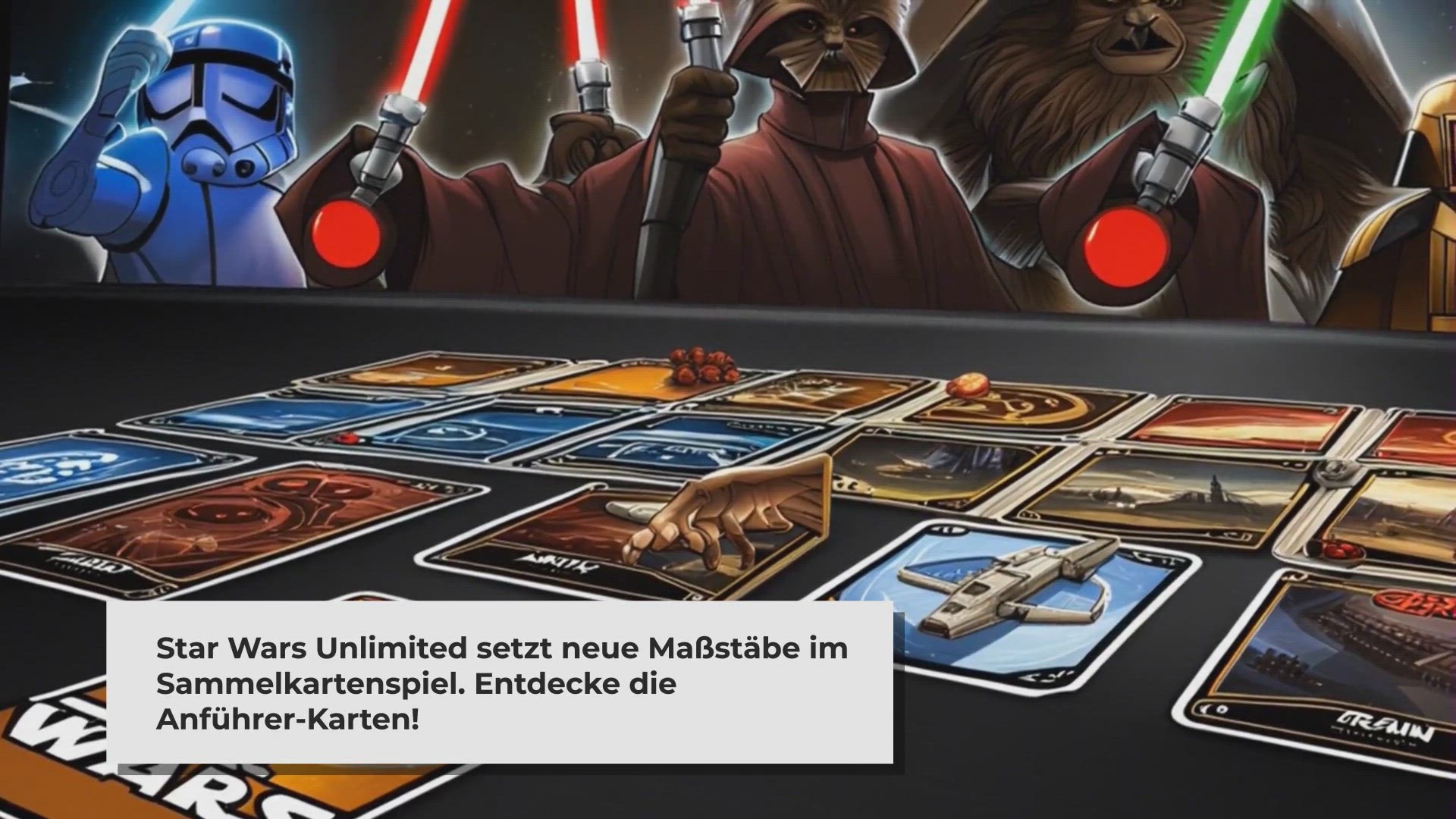 Video thumbnail for Eintauchen in Star Wars Unlimited: Das neue Sammelkartenspiel-Universum