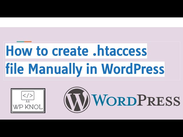 'Video thumbnail for How to create htaccess file Manually in WordPress'