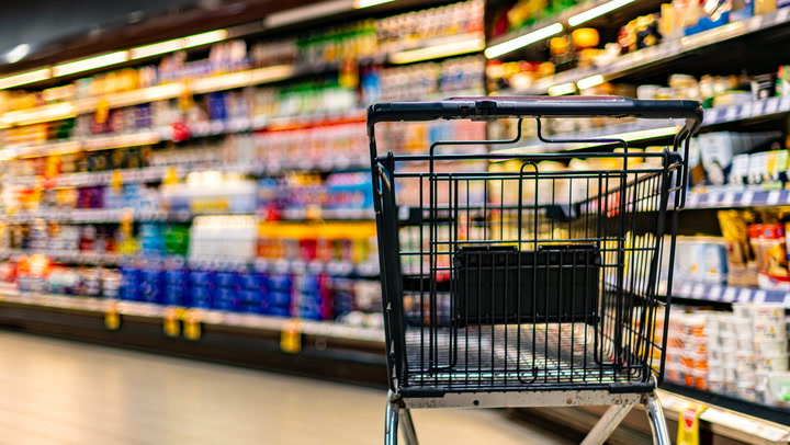 Video thumbnail for Grocery Aisles Go Quiet As Shoppers Cut Back