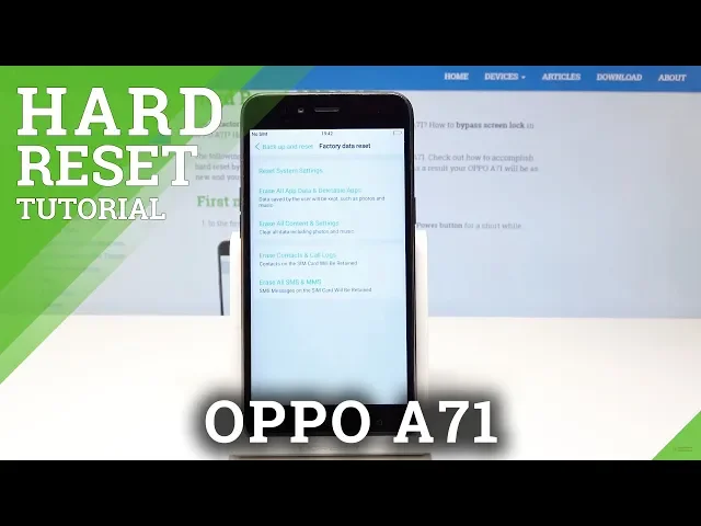 Video thumbnail for HARD RESET OPPO A71 - Delete All Content & Settings