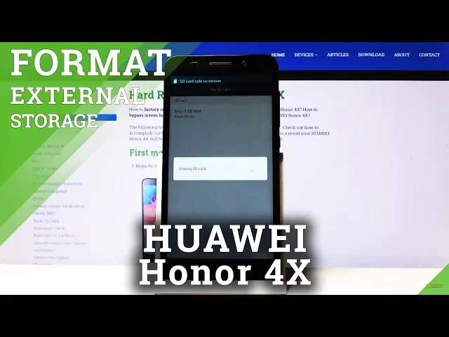 Video thumbnail for How to Format SD Card in HUAWEI Honor 4X - Fix Memory Card