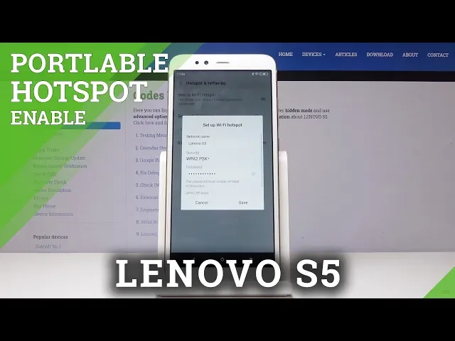 Video thumbnail for How to Share Network on LENOVO S5 - Portable / Mobile Hotspot