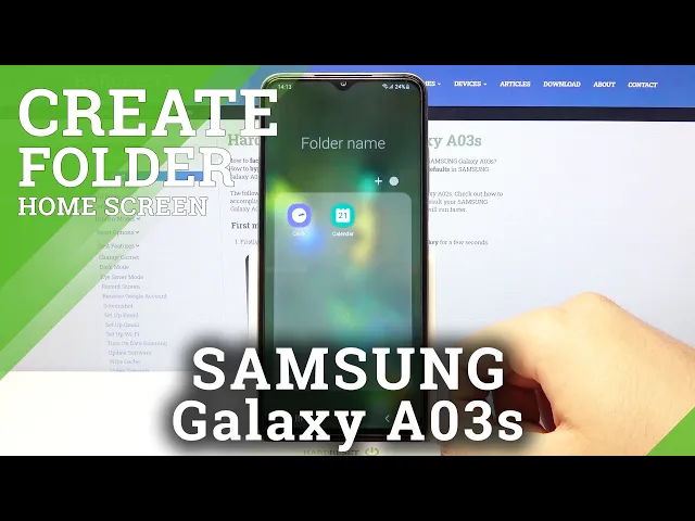 Video thumbnail for How to Create Folders on Home Screen in SAMSUNG Galaxy A03s – Group Apps
