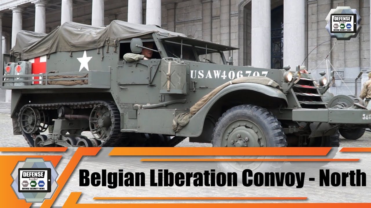 'Video thumbnail for Belgium unprecedented military convoy modern and World War 2 armored 75th anniversary of liberation'
