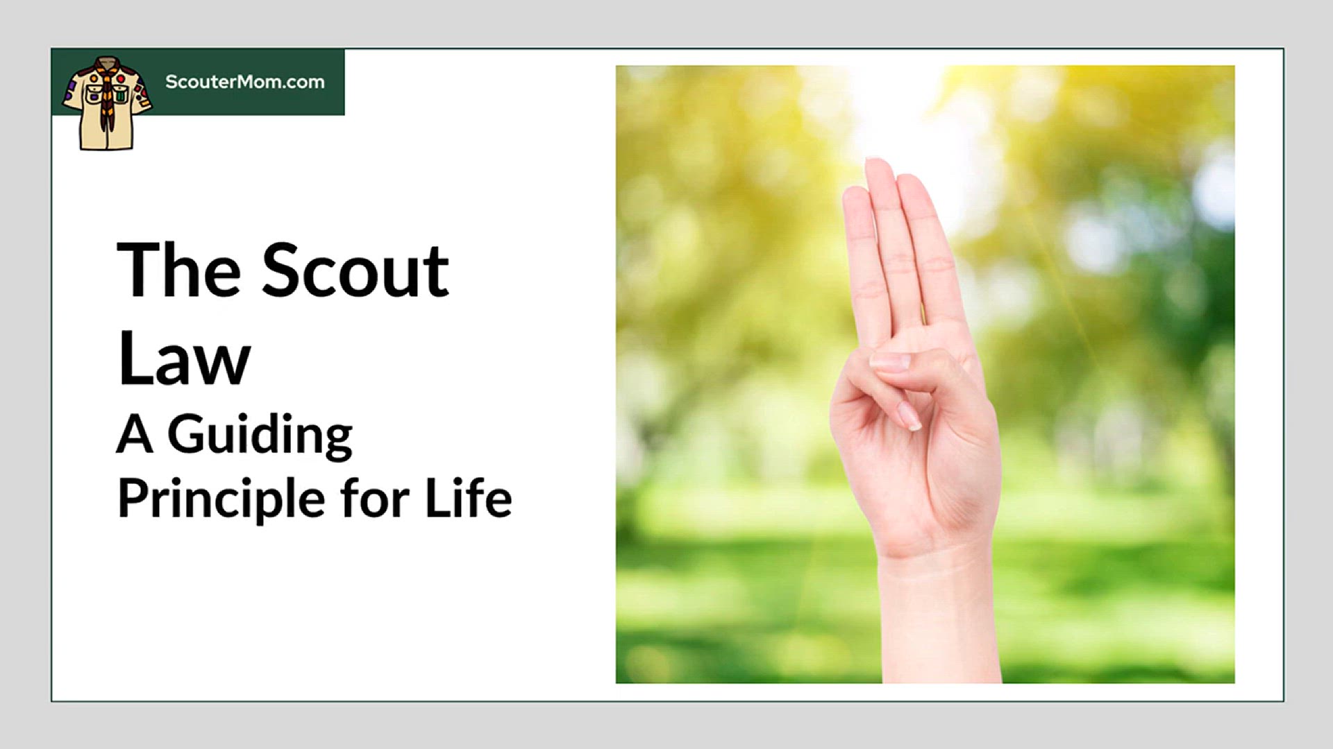 'Video thumbnail for The Scout Law: A Guiding Principle for Life'