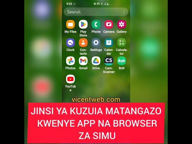Video thumbnail for JINSI YA KUZUIA MATANGAZO KWENYE APP MBALIMBALI KWENYE SIMU