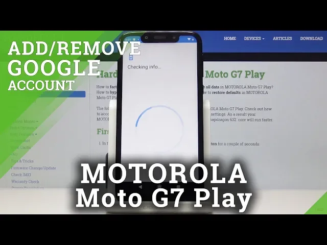 Video thumbnail for How to Add Google User in Motorola Moto G7 Play - Remove Google Account