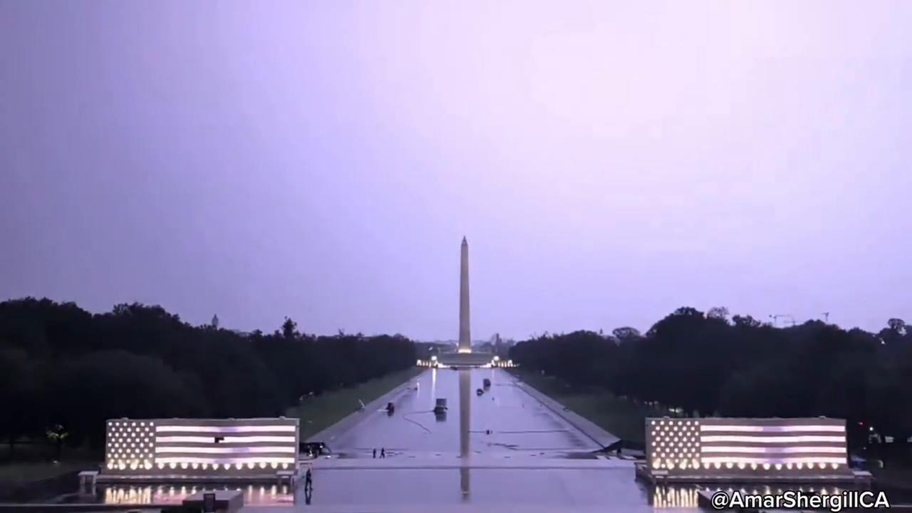 Video thumbnail for US: Lightning Storm Lights Up Washington Monument As Powerful Thunderstorm Hits D.C..