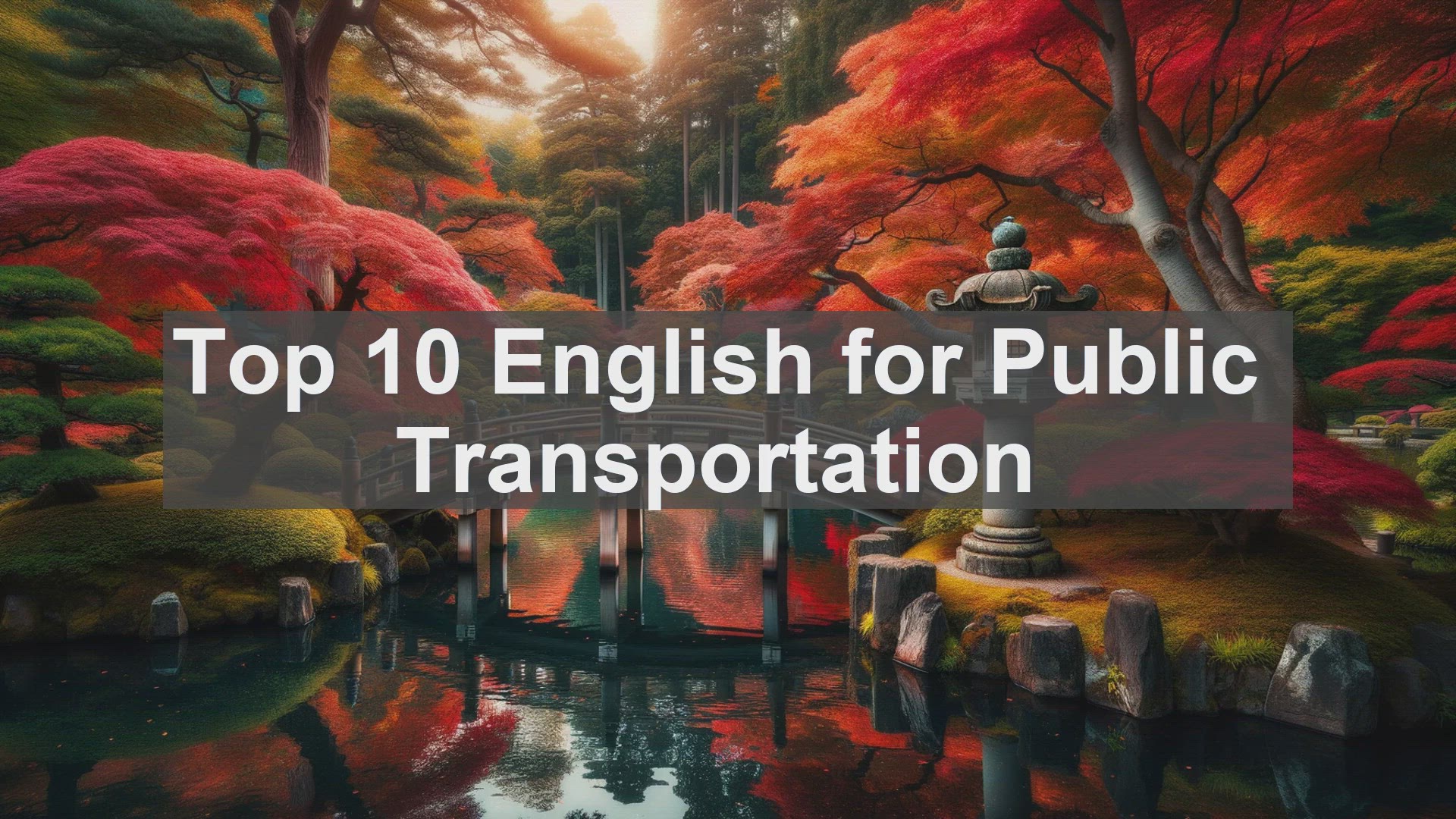 'Video thumbnail for Top 10 English for Public Transportation'