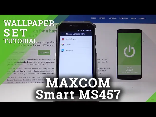 Video thumbnail for How to Change Wallpaper in MAXCOM Smart MS457 Strong - Refresh Home Screen