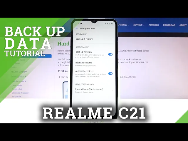 Video thumbnail for How to Back Up Data on Realme C21 – Create Google Backup