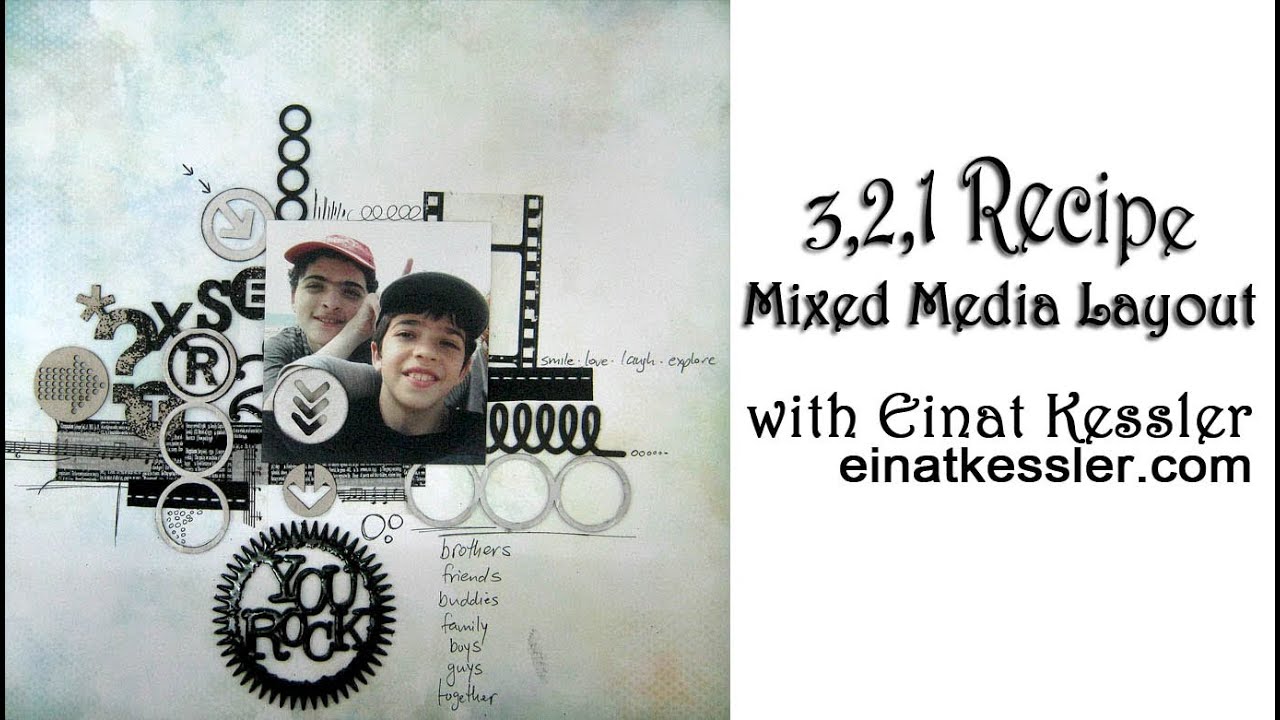 Video thumbnail for 3,2,1 Craft Recipe: Mixed media Layout