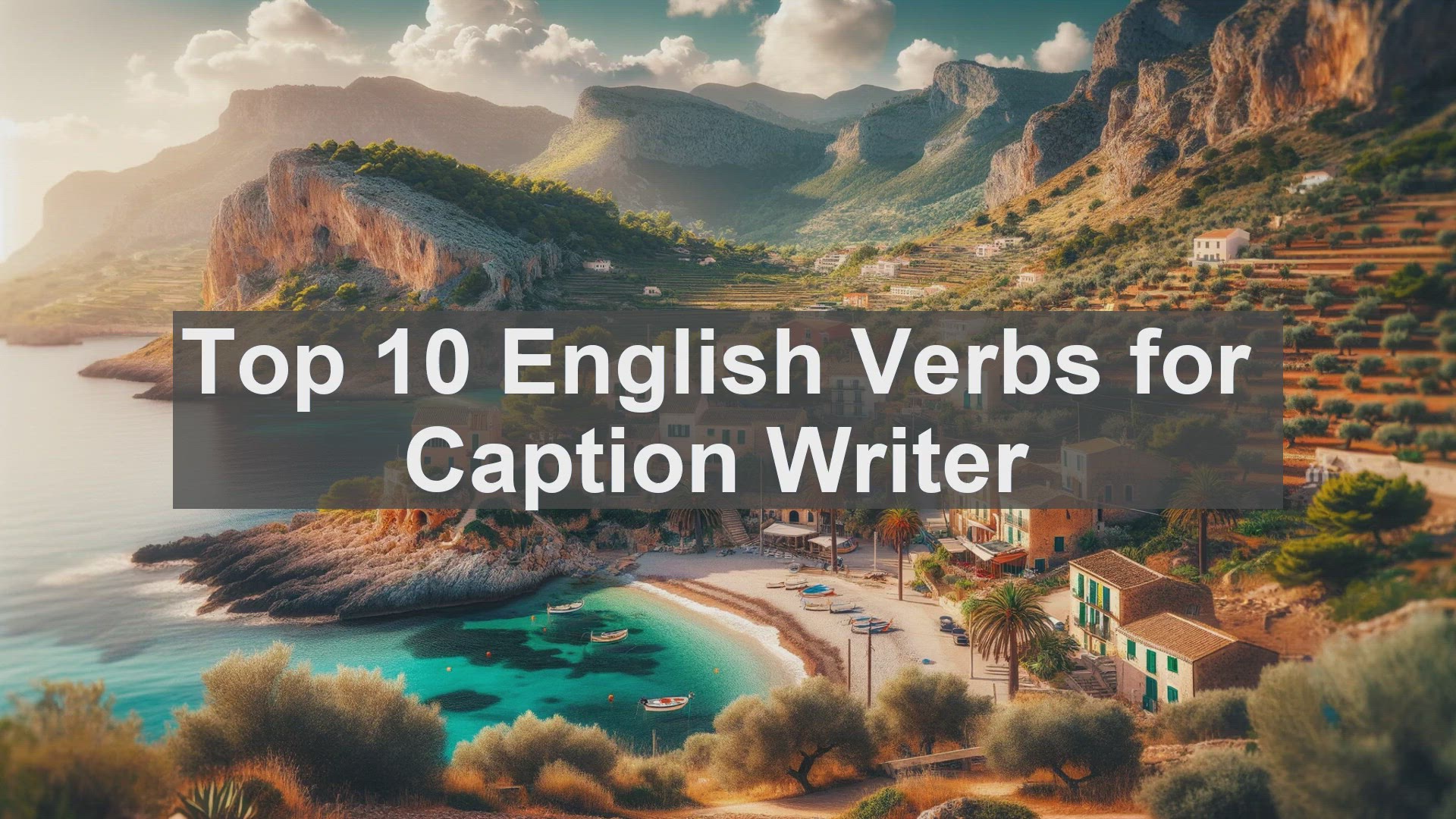 'Video thumbnail for Top 10 English Verbs for Caption Writer'