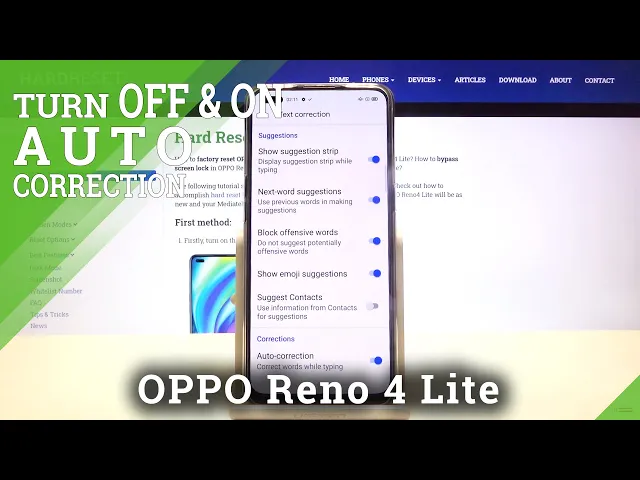 Video thumbnail for OPPO Reno 4 Lite – Activate & Disable Text Auto-Correction Feature