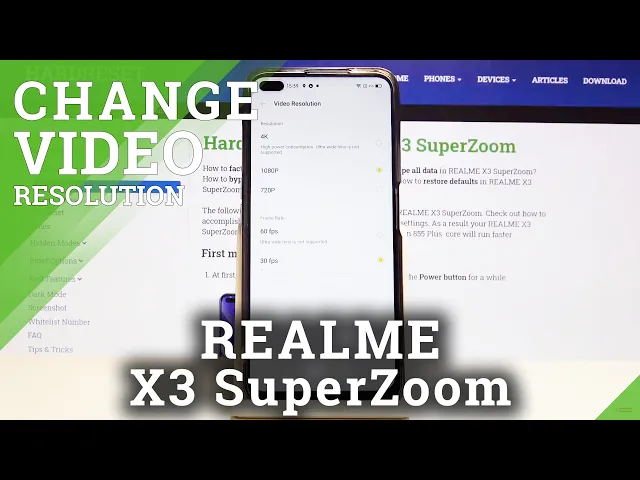 Video thumbnail for How to Change Video Resolution on REALME X3 SuperZoom – Video Quality