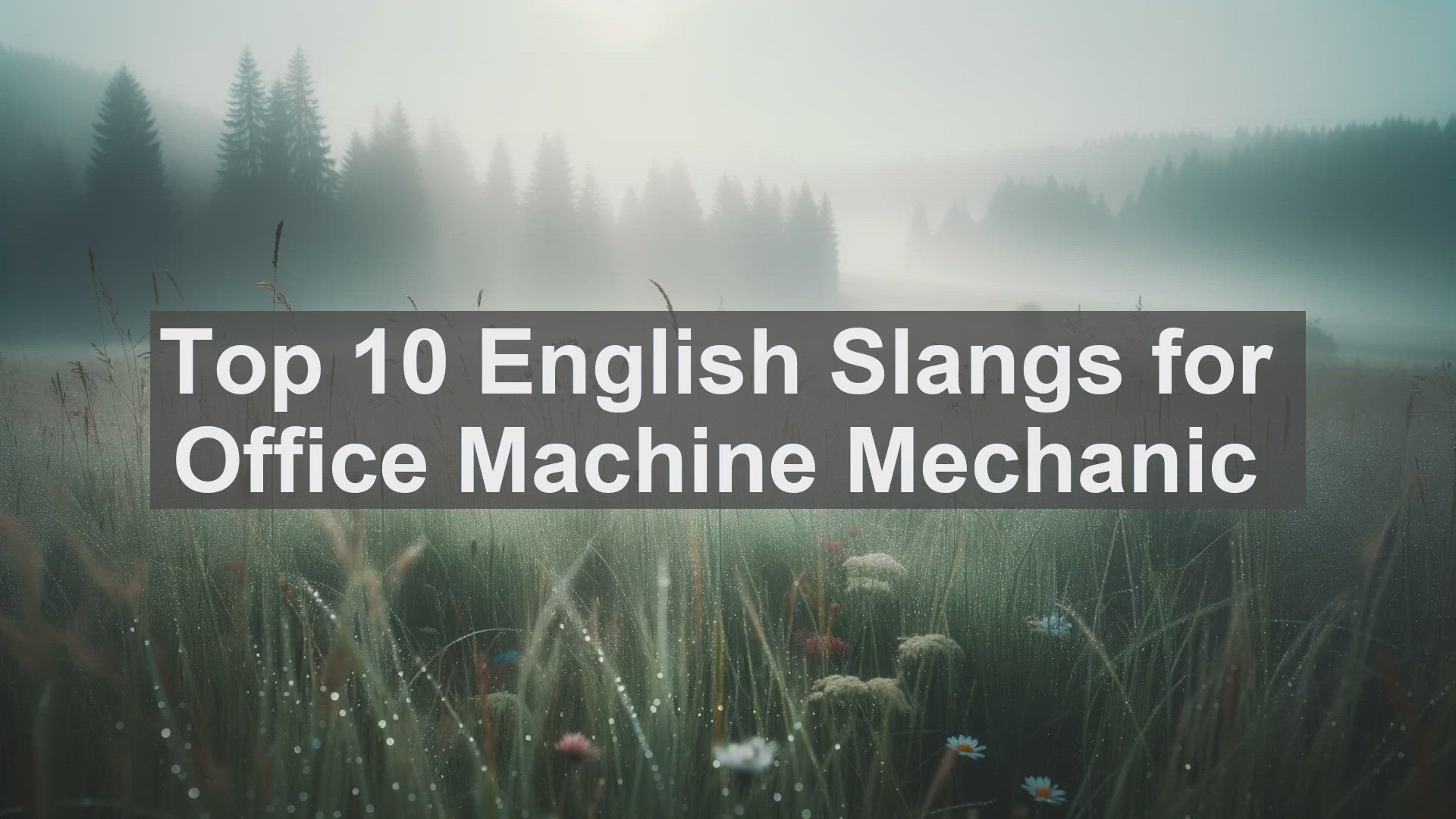 'Video thumbnail for Top 10 English Slangs for Office Machine Mechanic'