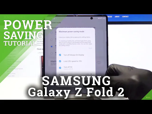 Video thumbnail for How to Enable Power Saving Mode in SAMSUNG Galaxy Z Fold 2 – Battery Settings