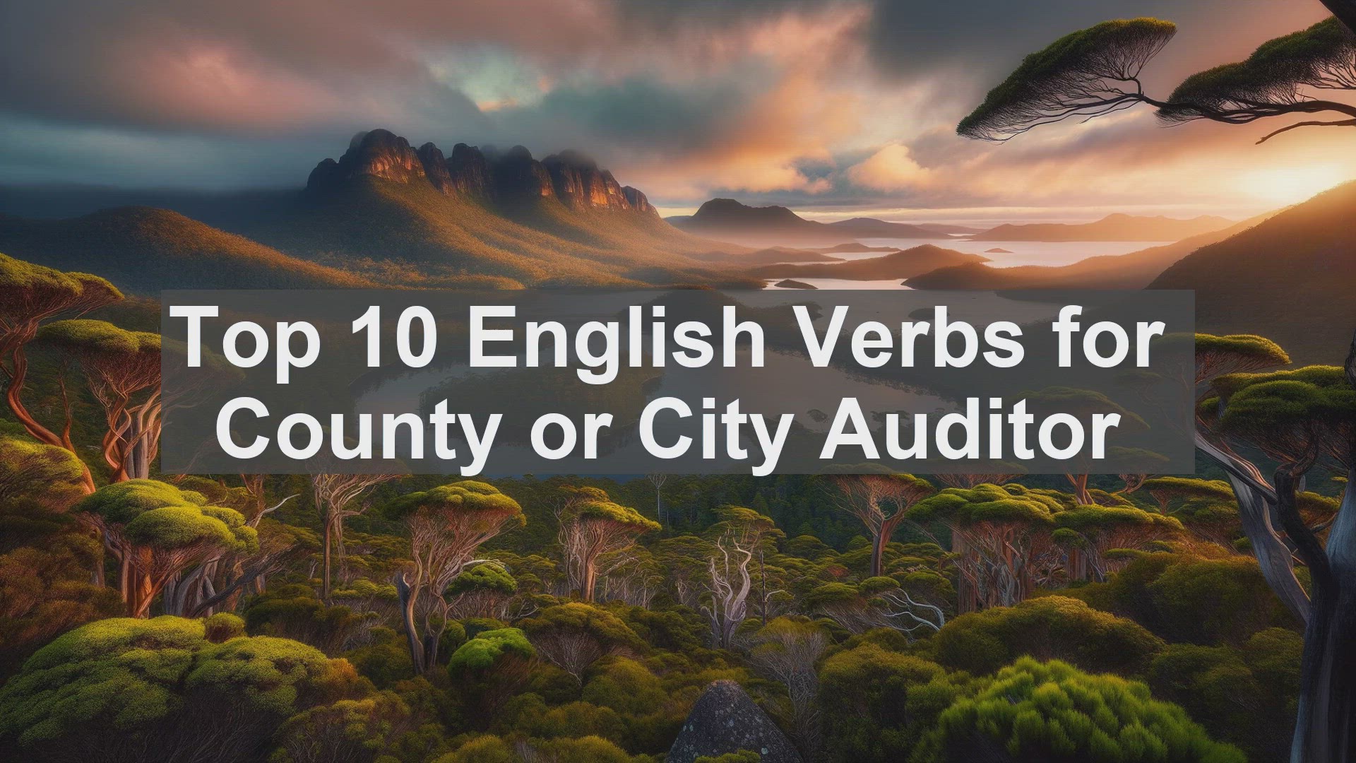 'Video thumbnail for Top 10 English Verbs for County or City Auditor'