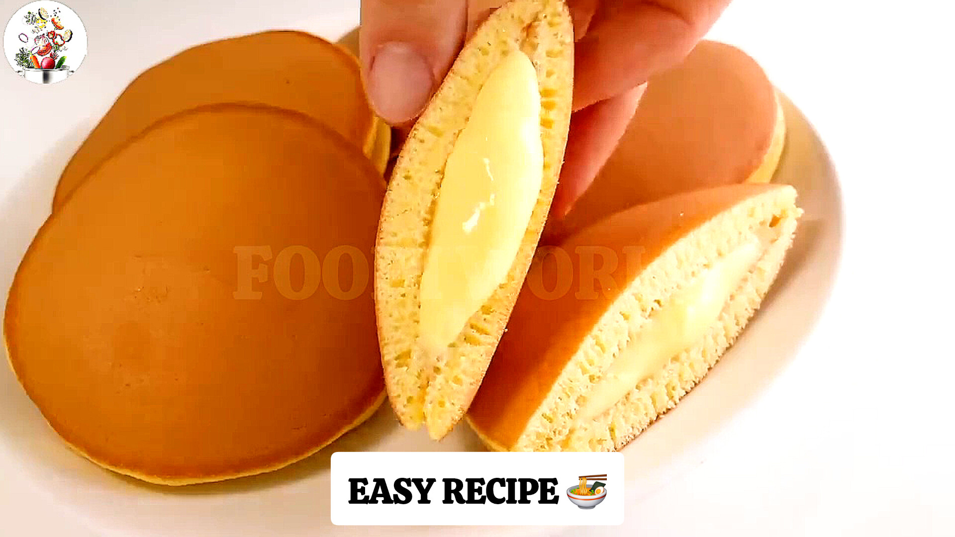 Video thumbnail for Easy and Quick Pancake Doriyaki _ Filled with Soft