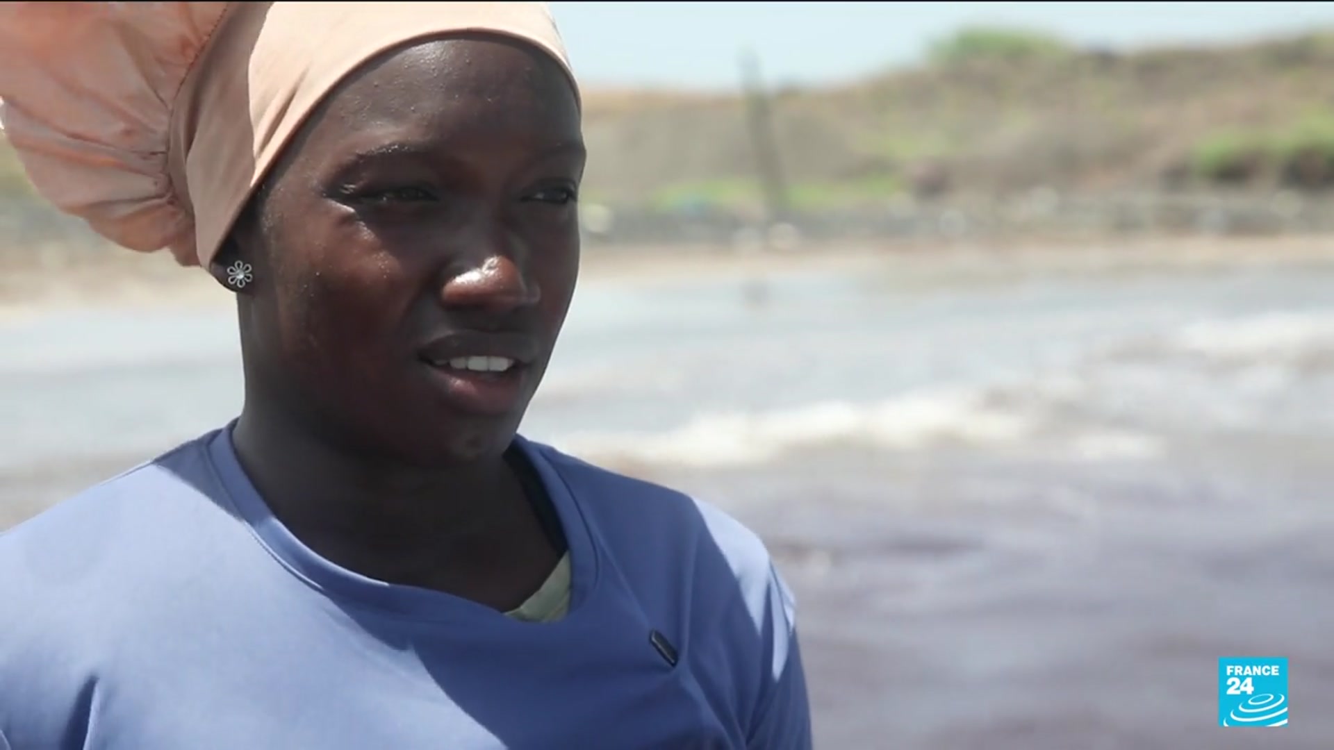 'Video thumbnail for From menace to fertiliser: The women fighting back against Cape Verde's seaweed surge'