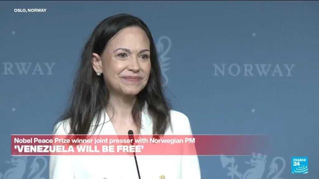 Video thumbnail for REPLAY : Nobel Peace Prize winner Maria Corina Machado presser