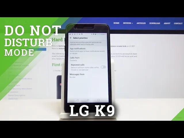 Video thumbnail for How to Activate Do Not Disturb Mode in LG K9 - Silent Mode Settings