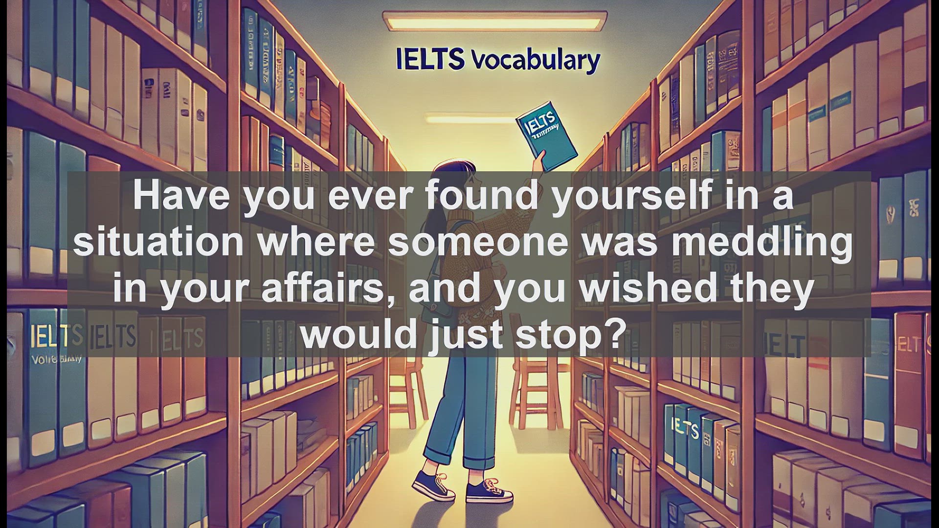 'Video thumbnail for 2500 Must Know IELTS 6.5 Vocabulary - Understanding 'Interfere': Meaning, Usage, and Common Mistakes'