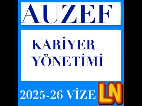 Video thumbnail for Kariyer Yönetimi 2025-2026 Vize Soruları