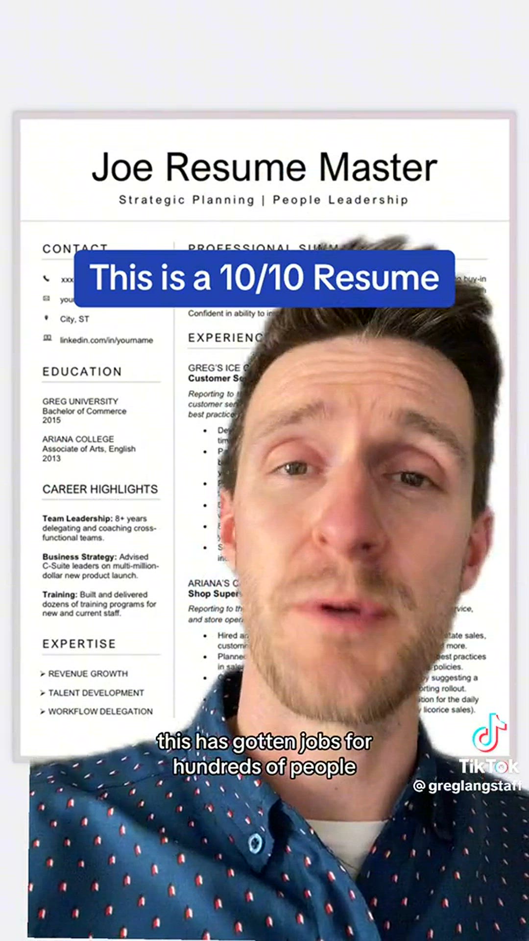 Video thumbnail for Best CV in the World to get a job