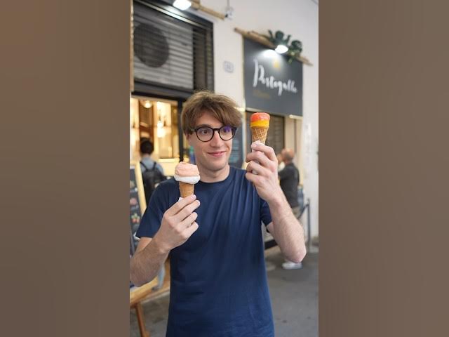 'Video thumbnail for Le 4 gelaterie 2 coni gambero rosso #gelato #icecream #padova'