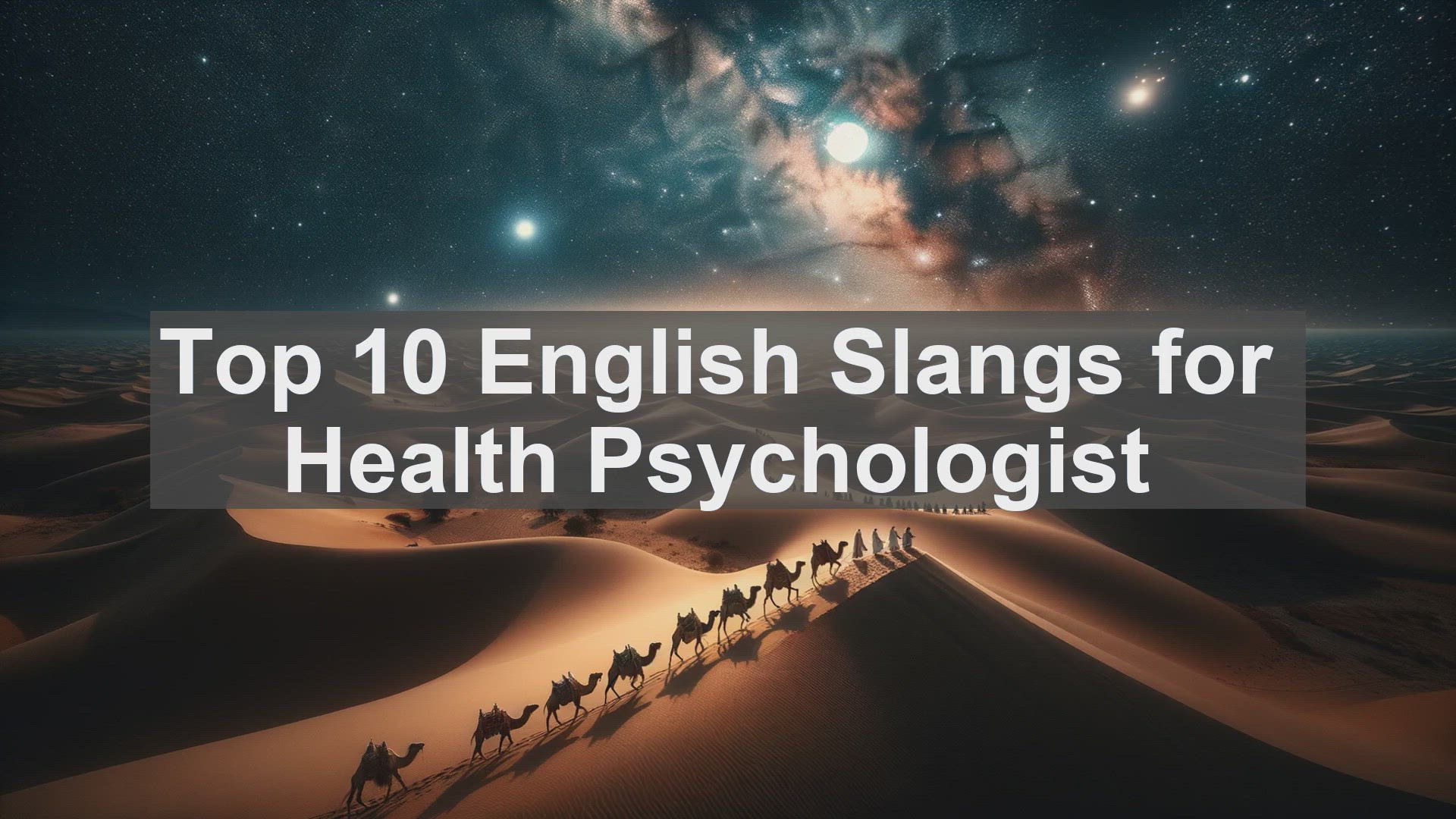 'Video thumbnail for Top 10 English Slangs for Health Psychologist'