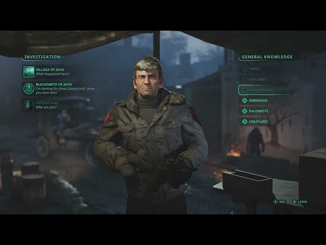 Video thumbnail for Hell Is Us - Act 1 Acasa Marshes: Jova Village: Remi Meets Captain Vass (Blacksmith, Jova, Convoy)