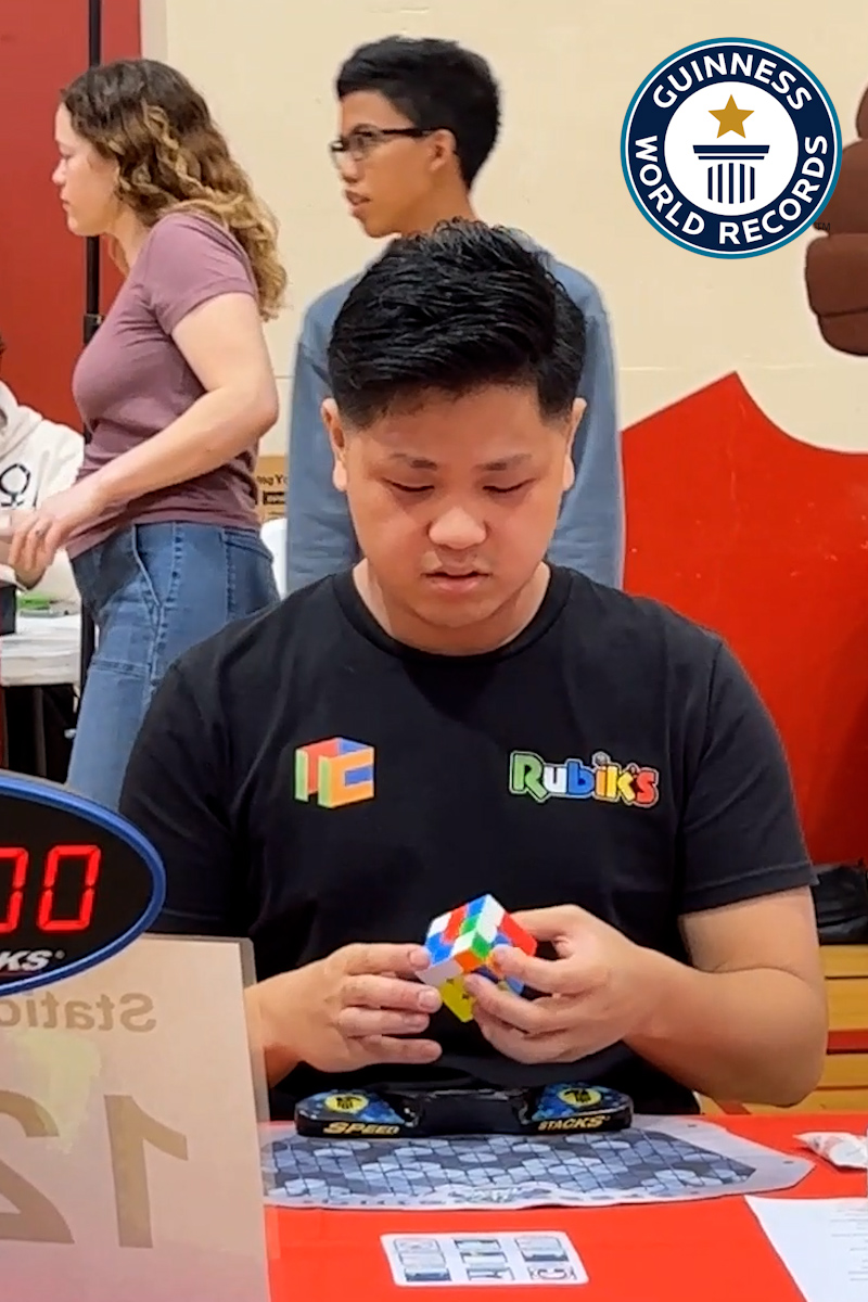 'Video thumbnail for Max Park shatters the Rubik's Cube world record'