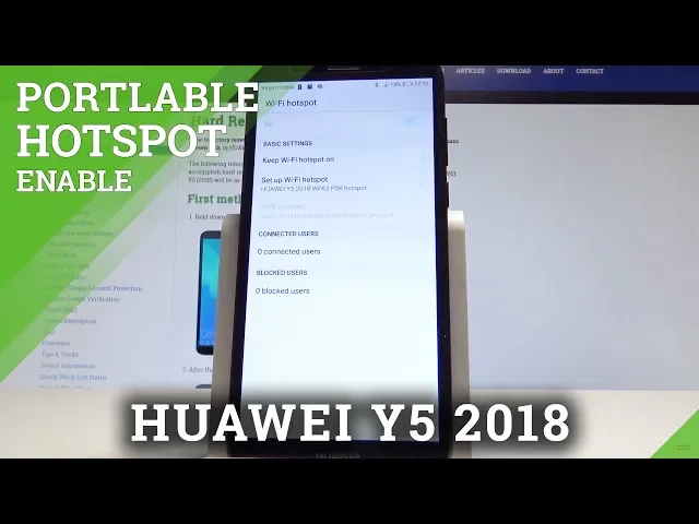 Video thumbnail for How to Turn On & Use Portable Hotspot on HUAWEI Y5 2018 - Share Wi-Fi