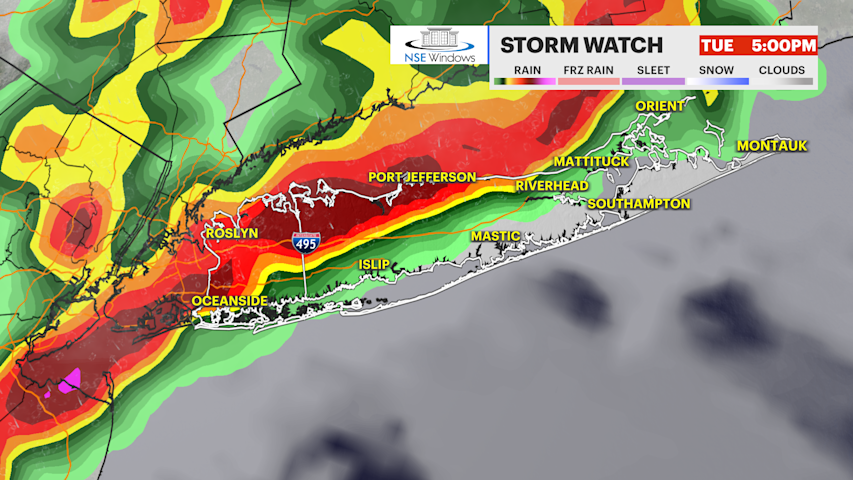 Video thumbnail for Beautiful evening; severe storm risk for Tuesday across Long Island