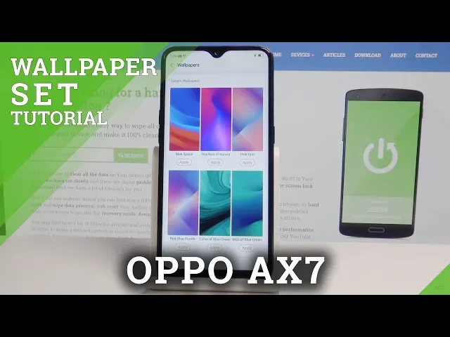 Video thumbnail for How to Change Wallpaper on OPPO AX7- Set Up Wallpaper on Home / Lock Screen