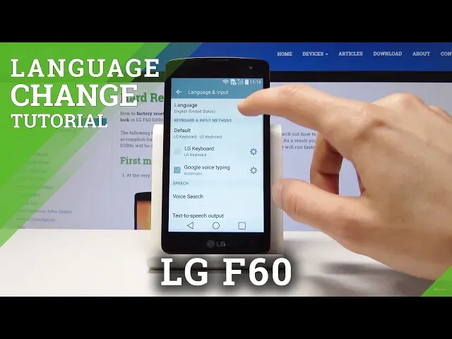 Video thumbnail for How to Change Language in LG F60 - List of Languages