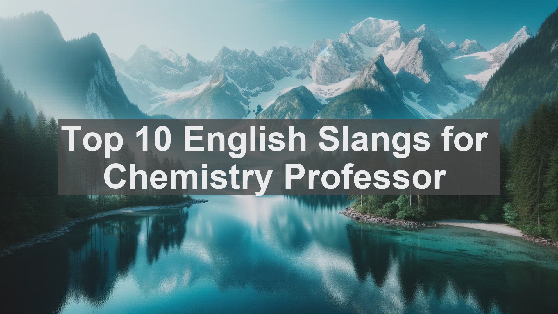 'Video thumbnail for Top 10 English Slangs for Chemistry Professor'