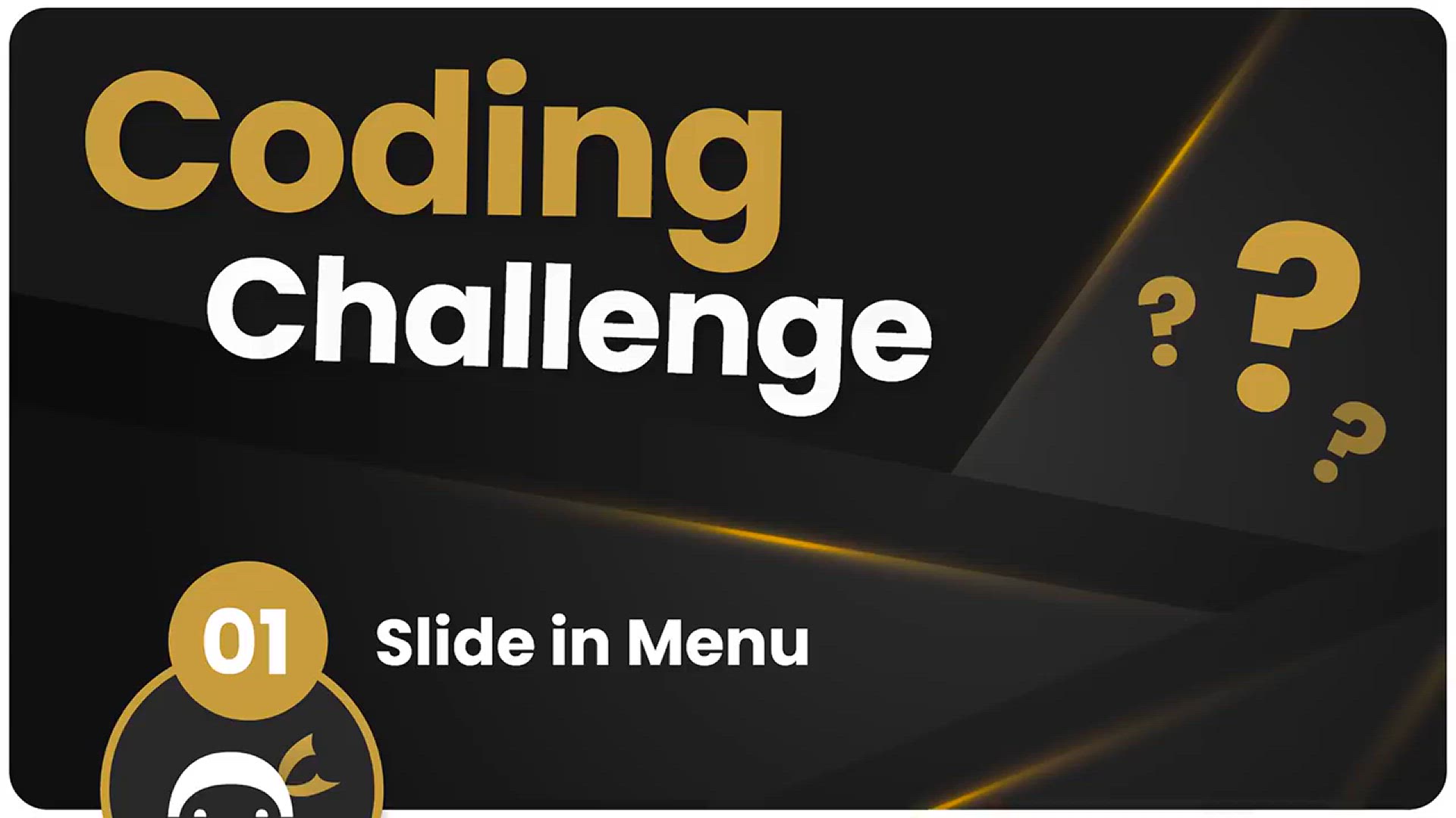 'Video thumbnail for Coding Challenge #1 - Slide in Menu'