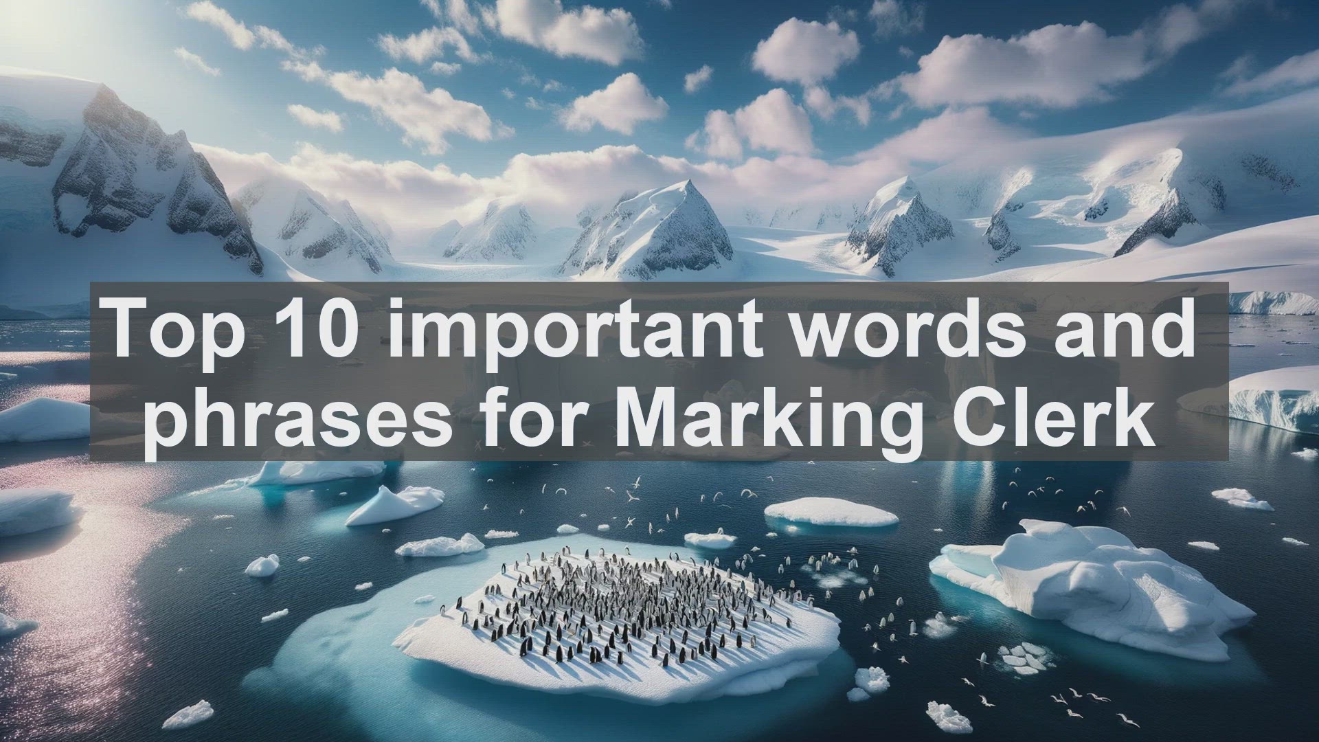 'Video thumbnail for Top 10 important words and phrases for Marking Clerk'