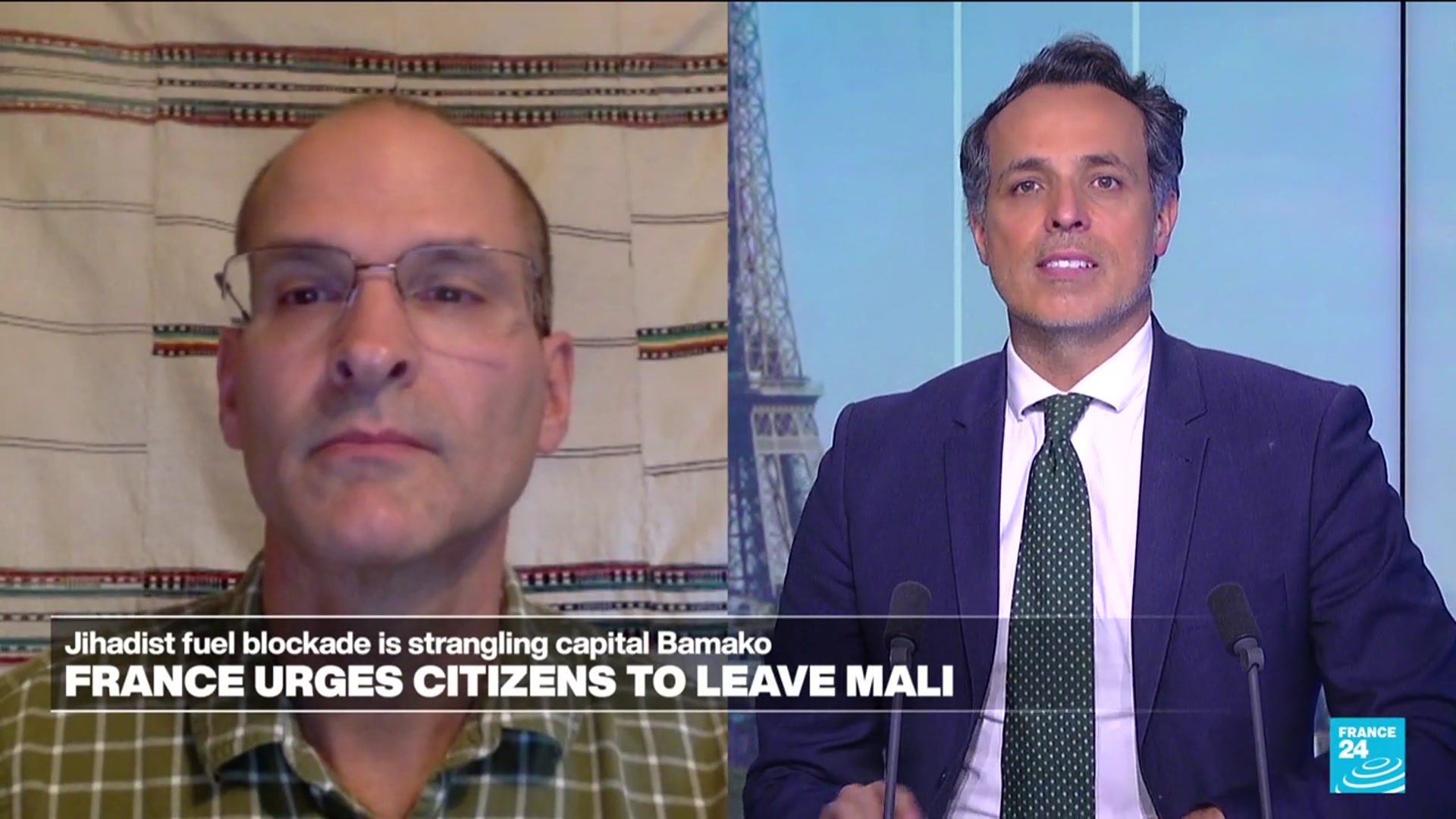 'Video thumbnail for France urges citizens to leave Mali as armed group blockade intensifies'
