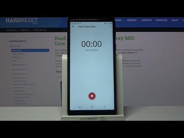 Video thumbnail for How to Record Sounds in SAMSUNG Galaxy M01 Core – Use Voice Recorder