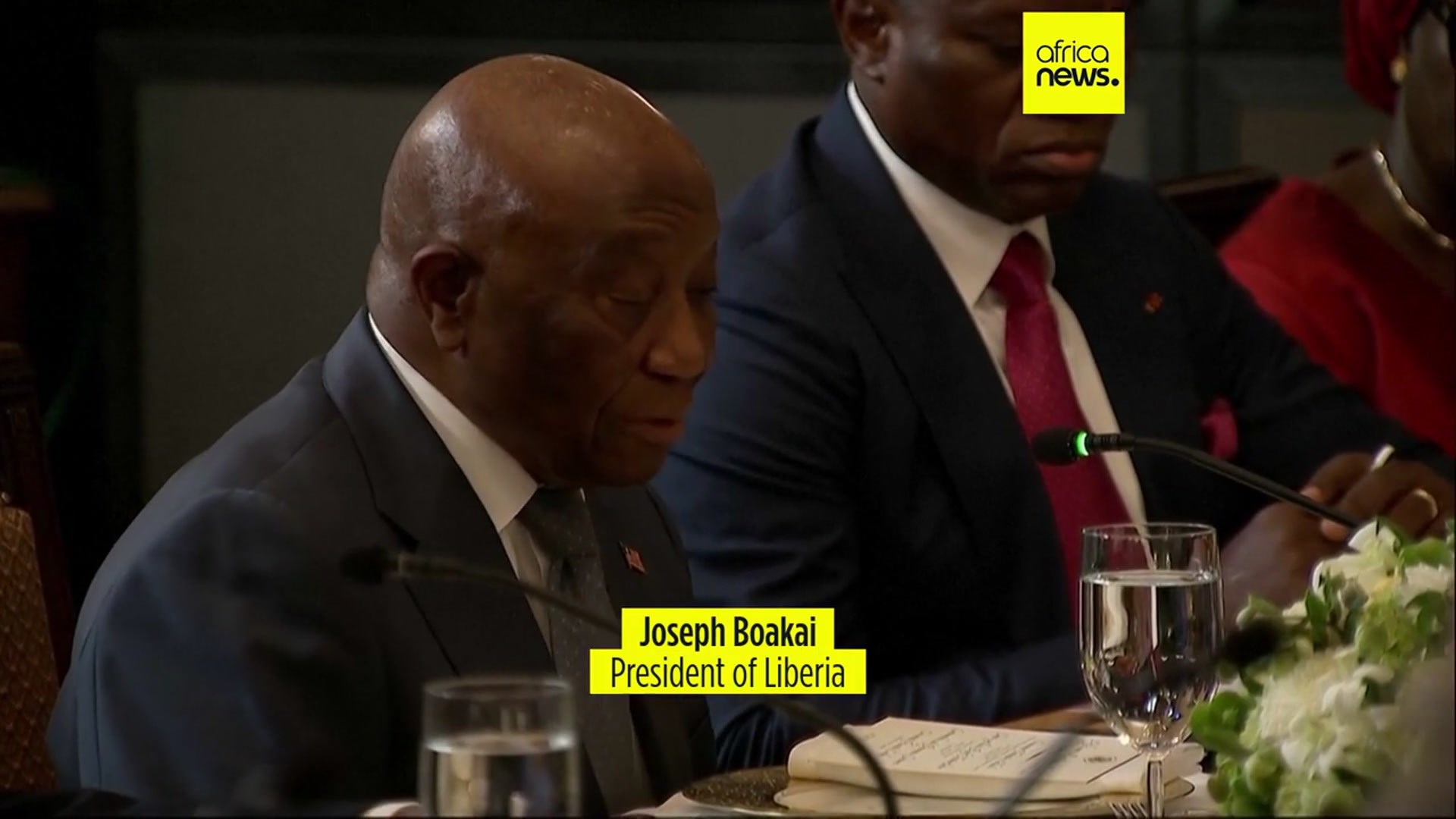 'Video thumbnail for "Such good English": Trump compliments Liberian president, a native English speaker'