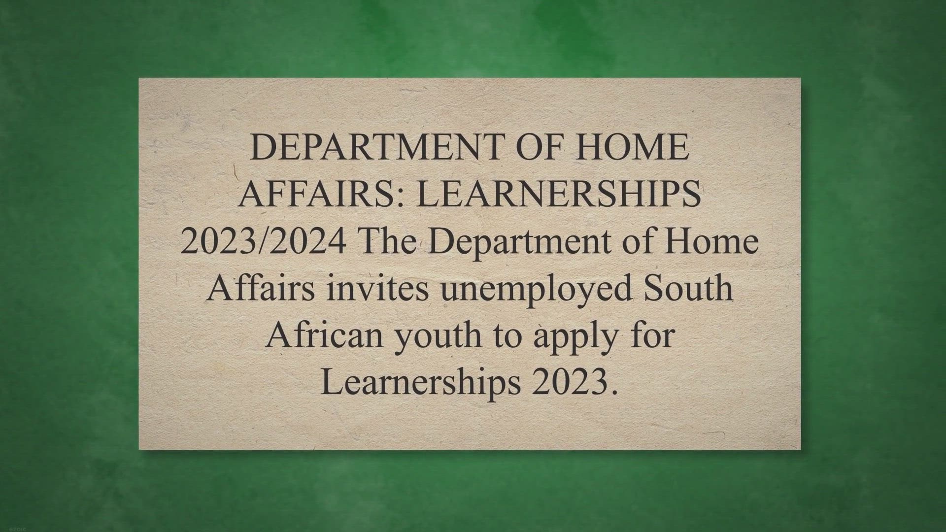 Video thumbnail for DEPARTMENT OF HOME AFFAIRS: LEARNERSHIPS 2023/2024