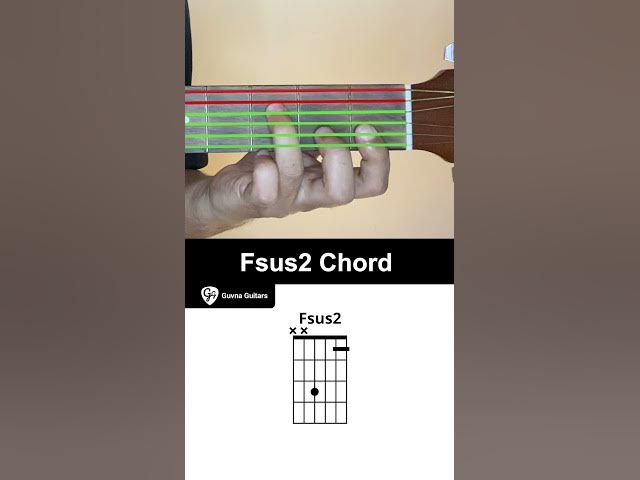 Video thumbnail for How To Play The Fsus2 Chord On Guitar - Guvna Guitars