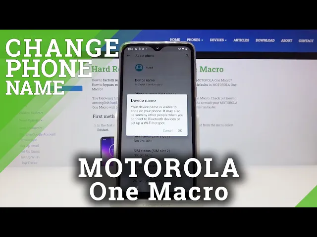 Video thumbnail for How to Rename MOTOROLA One Macro – Change Device Name