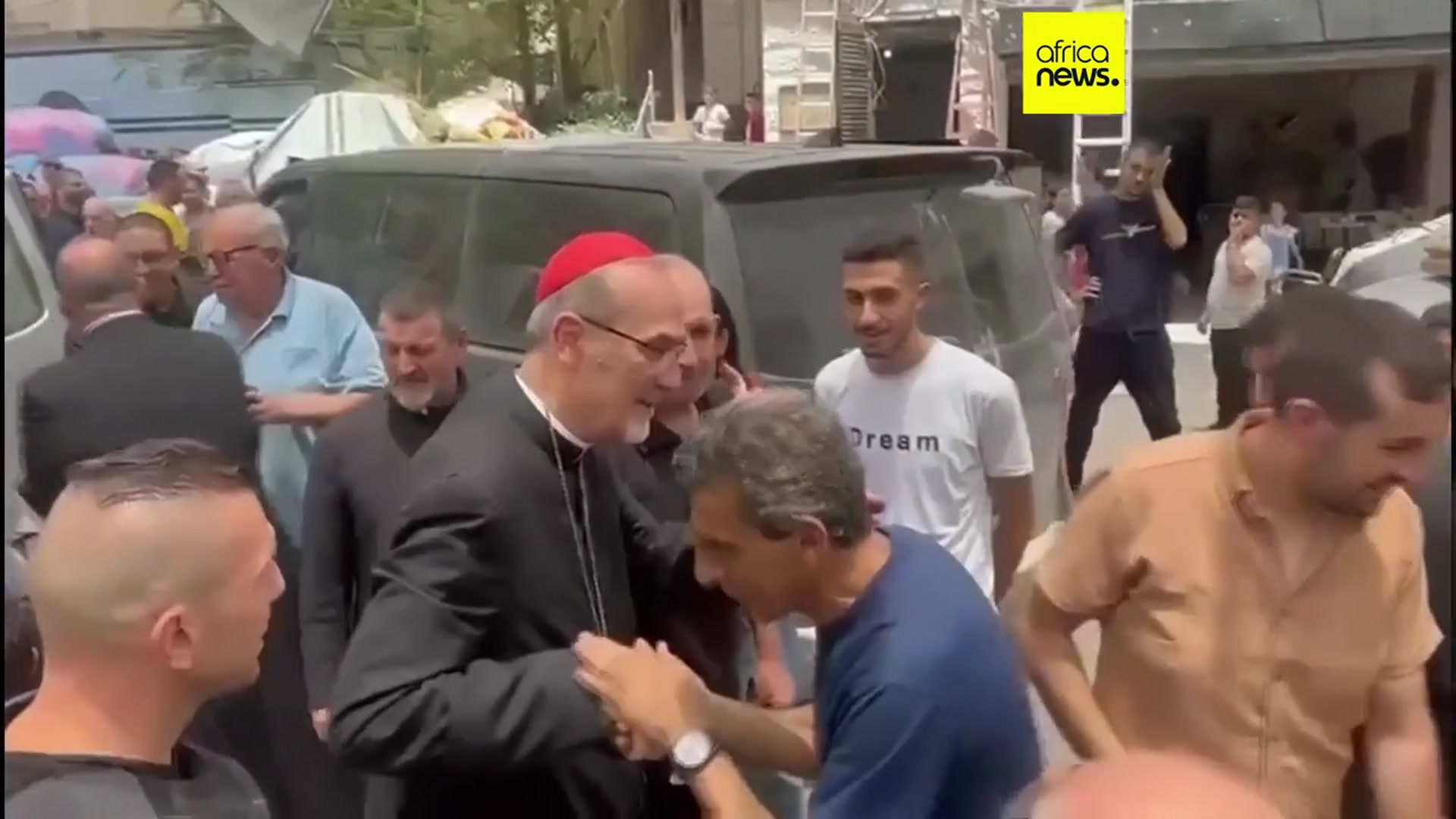 'Video thumbnail for Joint visit of Church leaders to Gaza after deadly Church attack on Thursday'