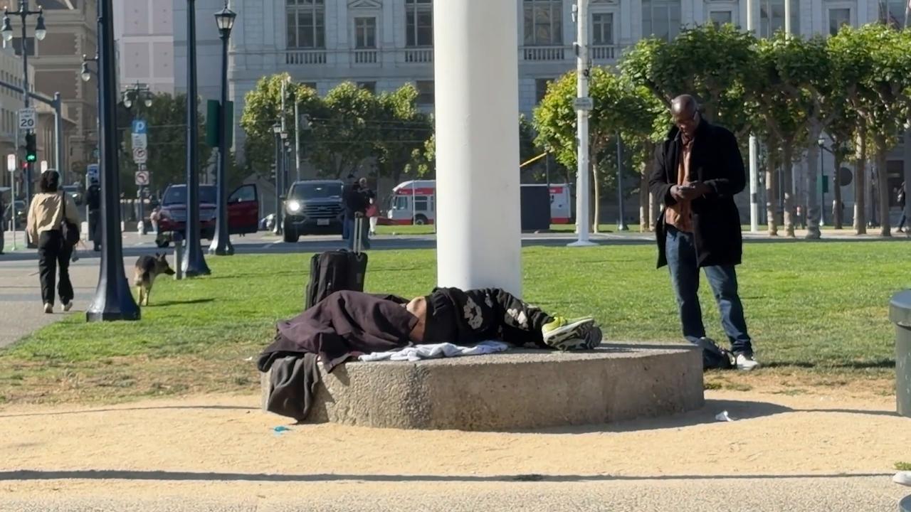 Video thumbnail for US: California homelessness hit record annual decline in California.