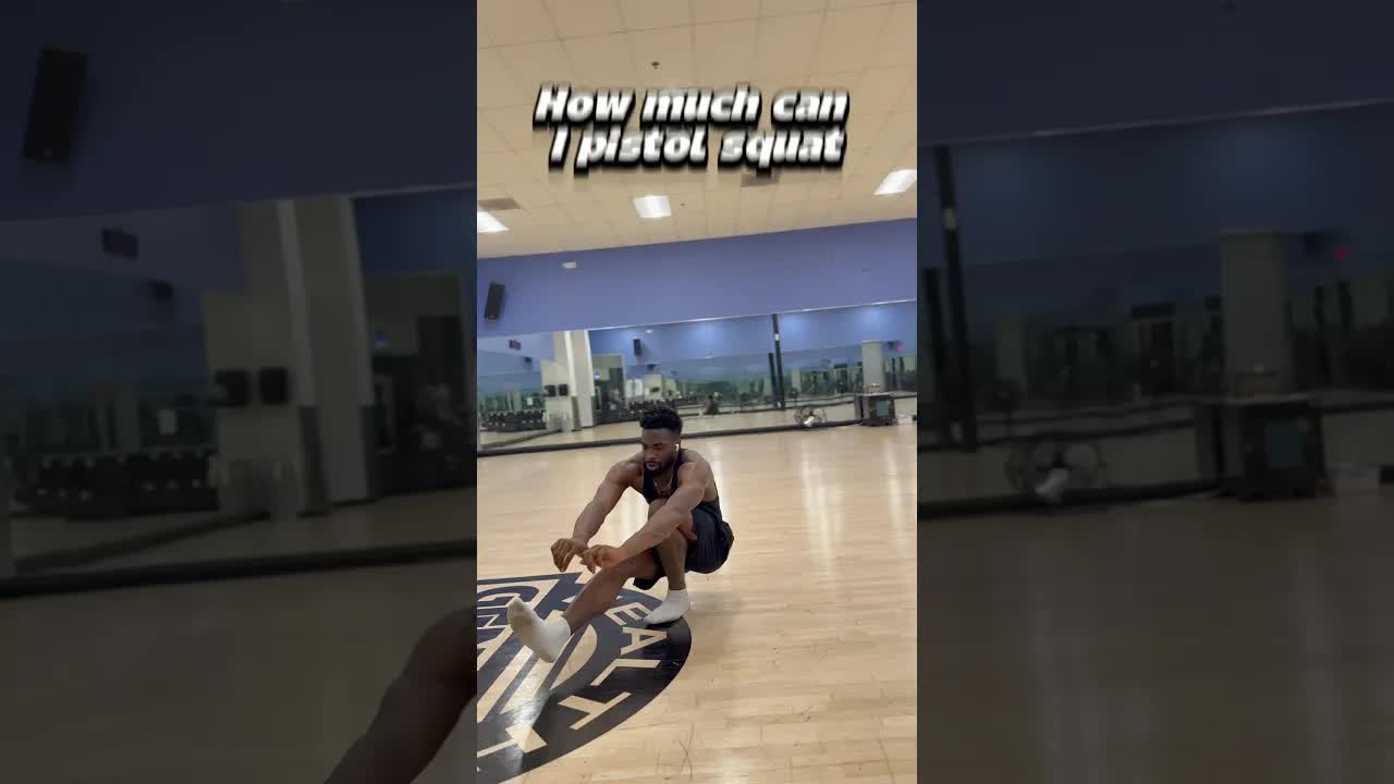 Video thumbnail for How much can I pistol squat?! #training #ytshorts #shorts