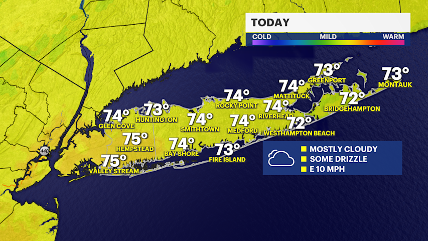 Video thumbnail for Cloudy & cool today; tracking storms Thursday morning on Long Island